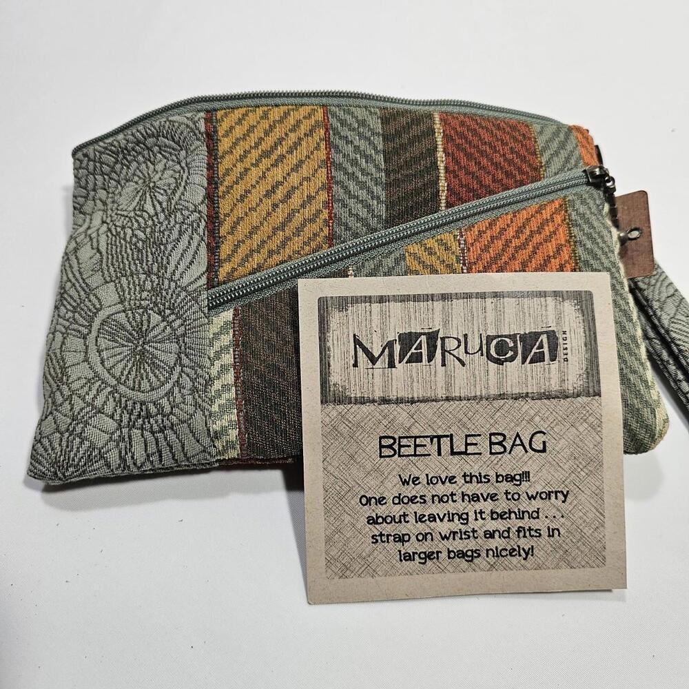 Maruca Boulder Co Jacquard Tapestry Beetle Bag Spring Leaves Stripe NWT CO